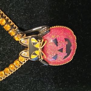 Betsey Johnson cat on jack o'lantern